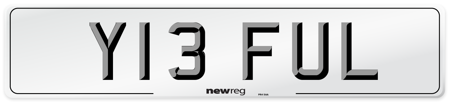 Y13 FUL Number Plate from New Reg